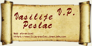 Vasilije Peslać vizit kartica